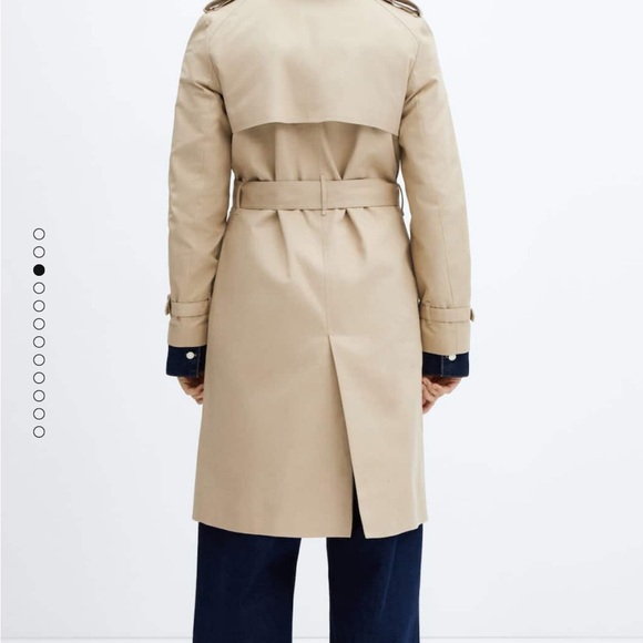 Mango double breasted trench coat - Picture 6 of 12